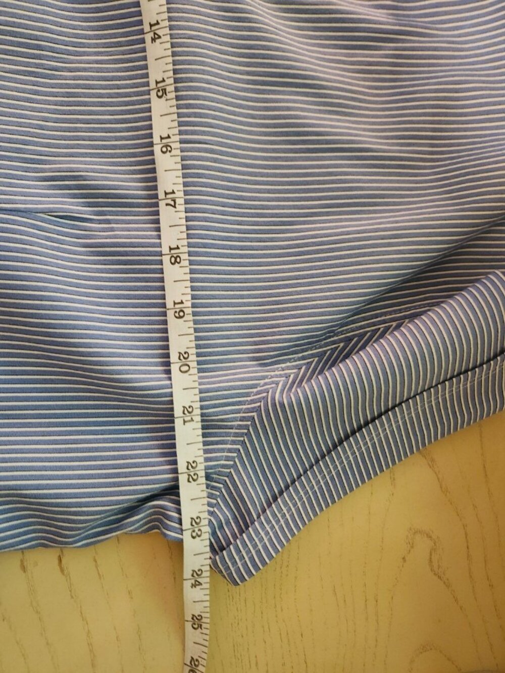 Liz Claiborne XL Blue White Striped Blouse Short Sleeve Coastal Preppy Classic T - Picture 8 of 10